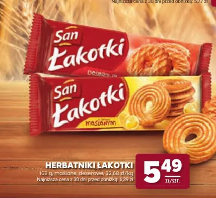 Herbatniki deserowe San Łakotki promocja w Stokrotka