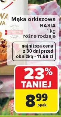 Mąka orkiszowa Basia promocja w Carrefour Market