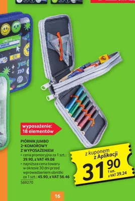 Piórnik Jumbo 2-komorowy z wyposażeniem Gimboo promocja w Selgros