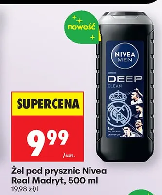 Żel pod prysznic Men Deep Clean Real Madryt 3in1 promocja w Biedronka