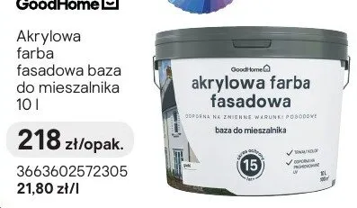 Akrylowa farba fasadowa baza do mieszalnika 10l promocja w Castorama