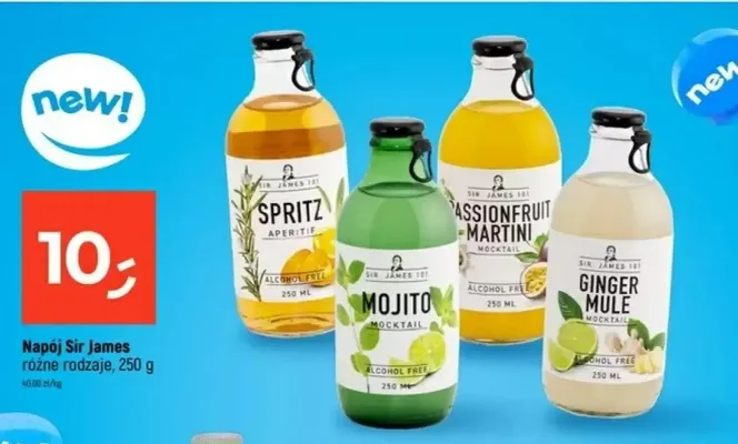 Napój Sir James Ginger Mule Mocktail Alcohol Free promocja w Dealz