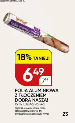 Folia aluminiowa z tłoczeniem Dobra Nasza! promocja w Chata Polska