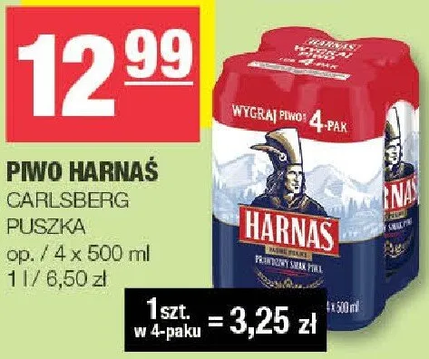 Piwo Harnaś Carlsberg promocja w SPAR
