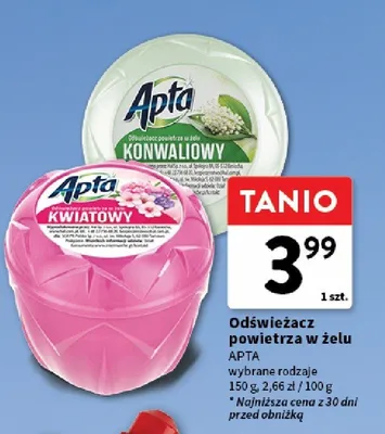 Odświeżacz powietrza w żelu kwiatowy Apta promocja w Intermarche