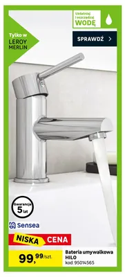 Bateria umywalkowa Hilo Sensea promocja w Leroy Merlin