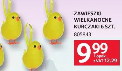 Zawieszki wielkanocne kurczaki 6 szt. promocja w Selgros