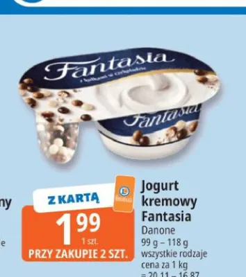 Jogurt kremowy Fantasia promocja w Leclerc