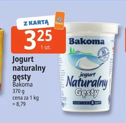 Jogurt naturalny gęsty Bakoma promocja w Leclerc