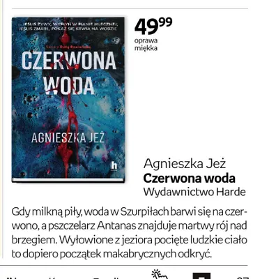 Książka Agnieszka Jeż Czerwona woda promocja w Empik