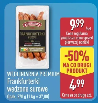 Frankfurterki wędzone surowe promocja w Aldi