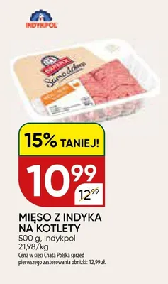 Mięso z indyka na kotlety promocja w Chata Polska