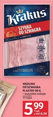 Wędlina od szwagrą plastry 90 g promocja w Selgros