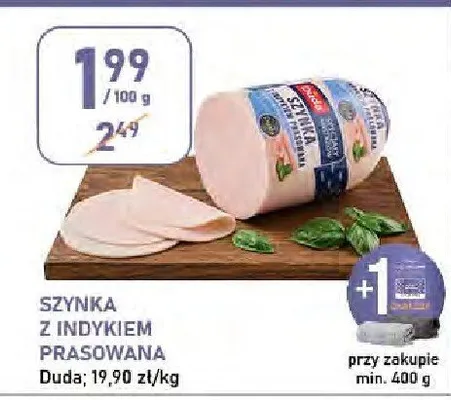 Szynka z indykiem prasowana Duda promocja w Stokrotka
