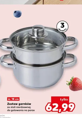 Zestaw garnków do gotowania na parze Kaufland promocja w Kaufland