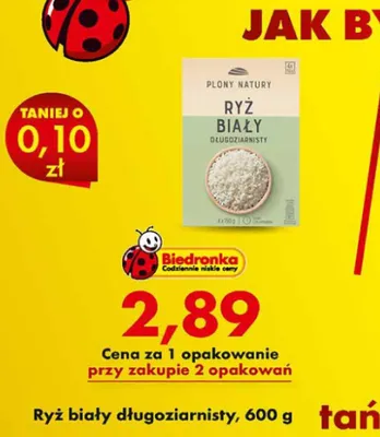 Ryż biały długoziarnisty 600g promocja w Biedronka
