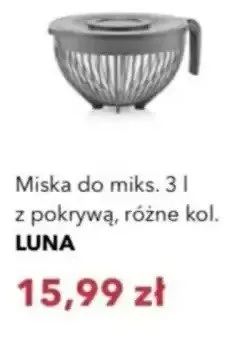 Miska do miksera 3 l z pokrywą Luna promocja w Nela