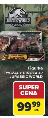 Figurka RYCZĄCY DINOZAUR JURASSIC WORLD promocja w Carrefour