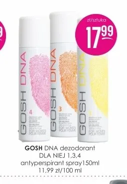 Dezodorant spray Gosh DNA promocja w Drogerie Jasmin