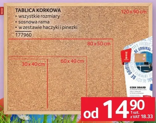 Tablica korkowa promocja w Selgros