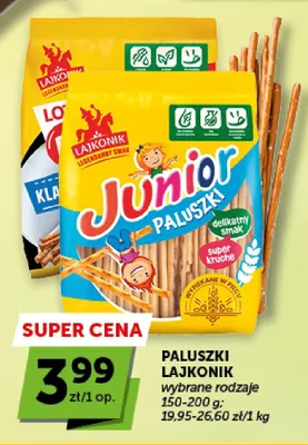 Paluszki Lajkonik Junior promocja w Euro Sklep
