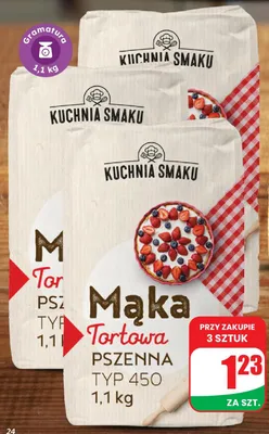 Mąka tortowa pszenna typ 450 promocja w Dino