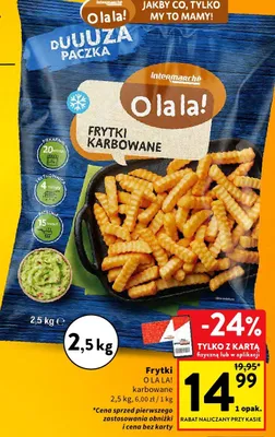 Frytki karbowane promocja w Intermarche