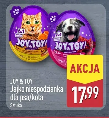 Jajko niespodzianka dla psa Joy & Toy promocja w Aldi