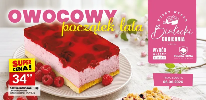 Kostka malinowa promocja w Twój Market