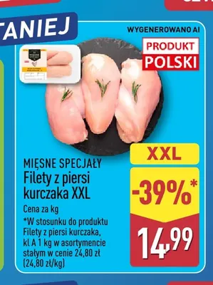 Filety z piersi kurczaka XXL Mięsne Specjały promocja w Aldi