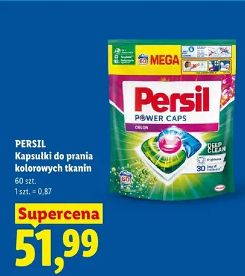 Kapsułki do prania Persil Power Caps Color promocja w Lidl