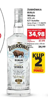 Wódka ŻUBRÓWKA BIAŁA 40% alk. promocja w Kaufland