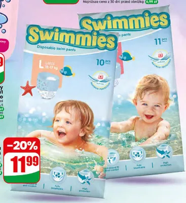 Pieluchy do pływania Swimmies L Large promocja w Dino