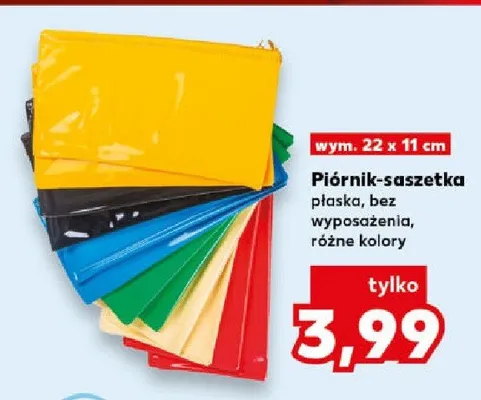 Piórnik-saszetka płaska 22x11 cm promocja w Kaufland