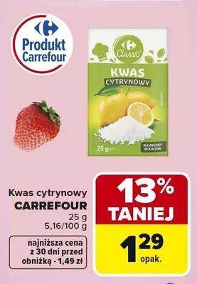 Kwas cytrynowy Carrefour promocja w Carrefour