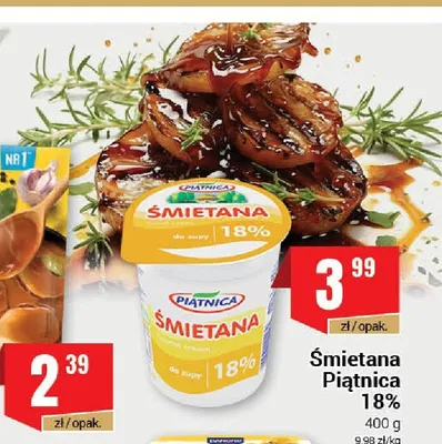 Śmietana Piątnica 18% promocja w Premium Nasz Sklep