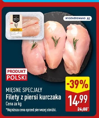 Filety z piersi kurczaka Mięsne Specjały promocja w Aldi