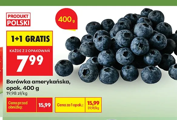 Borówka amerykańska promocja w Biedronka