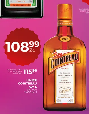 Likier Cointreau promocja w Duży Ben