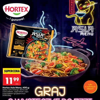 Hortex Asia Menu zupa z kurczakiem i grzybami mun promocja w Biedronka