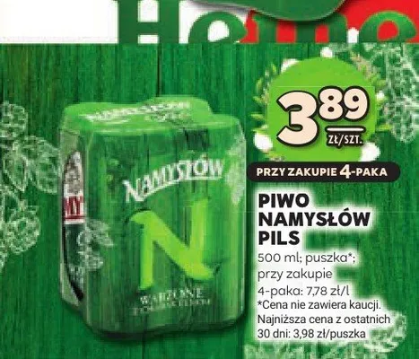 Piwo namysłów pils & 0 promocja w Stokrotka