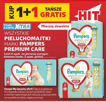 Pieluchomajtki Pampers Premium Care Pants rozmiar 6 promocja w Kaufland