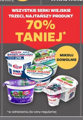 Serek wiejski cottage cheese Piątnica promocja w Netto