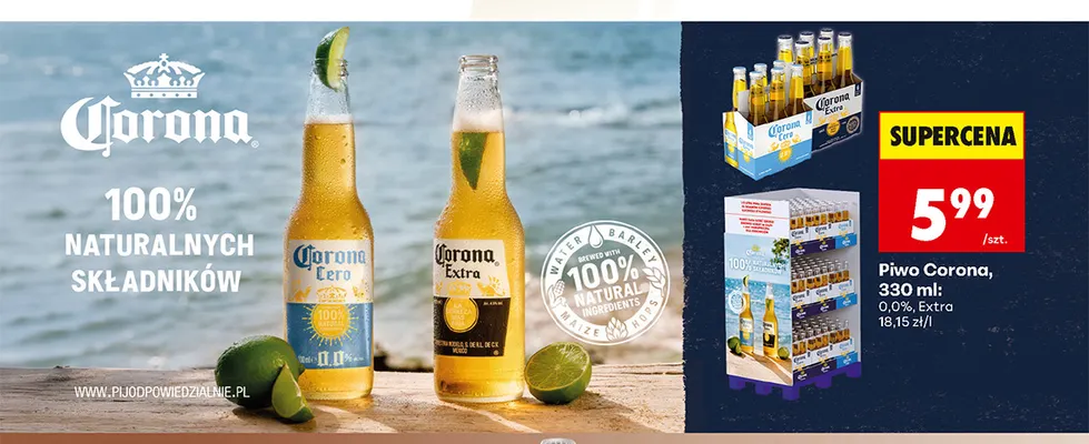 Piwo Corona Extra promocja w Biedronka