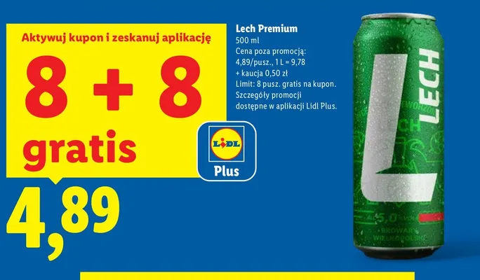 Piwo Lech premium promocja w Lidl