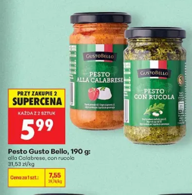 Pesto con rucola Gusto Bello promocja w Biedronka