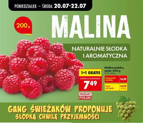 Malina polska promocja w Biedronka