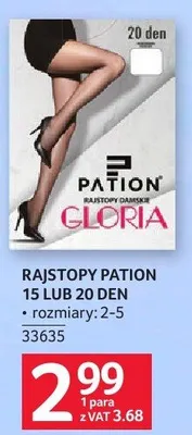 Rajstopy Pation 15 lub 20 den, rozmiary 2-5 promocja w Selgros