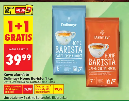 Kawa ziarnista Dallmayr Home Barista Caffè Crema Dolce promocja w Biedronka