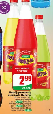 Napój gazowany oranżada Hellena żółta promocja w Dino